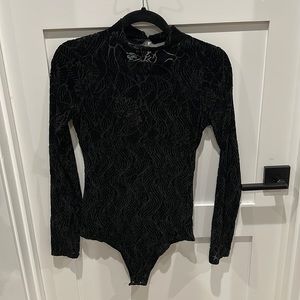 Love Culture Black Cut Out Back Bodysuit